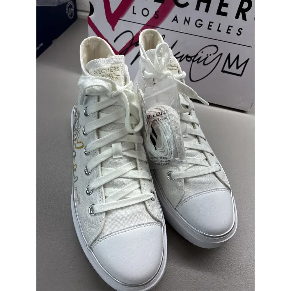 Skechers x James Goldcrown Women's 9.5 Cordova Classic Chic Love White Sneakers